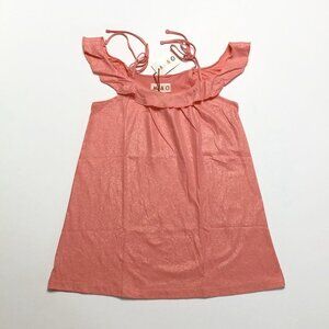 NWT • MI & O Shimmering Peach Cold-Shoulder Dress {5/6}